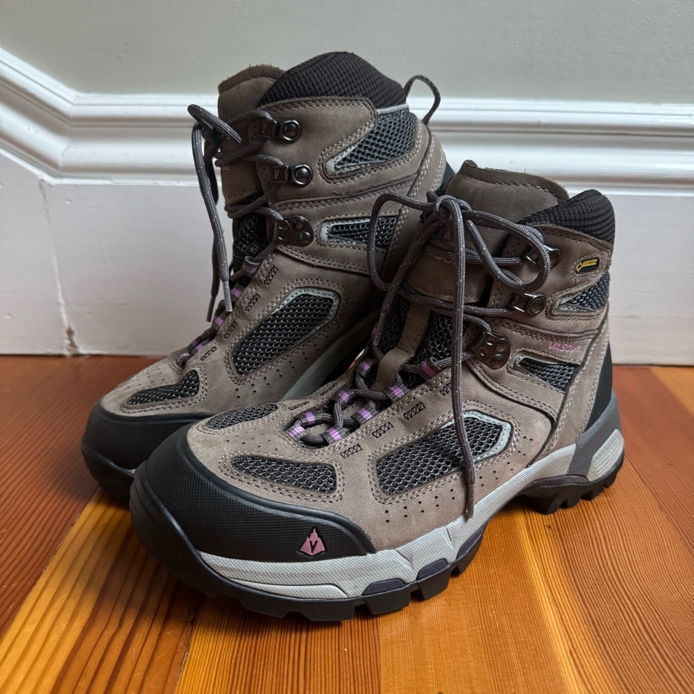VASQUE Boots Womens 9W Wide Breeze 2.0 GTX Hiking Gore-Tex Nubuck Leather Brown